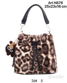 borsa donna con pelliccia.