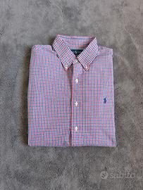 Camicia Ralph Lauren Custom Fit Quadretti Rosa - L