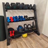 Rastrelliera manubri kettblells panca