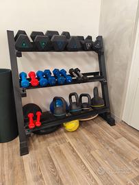 Rastrelliera manubri kettblells panca