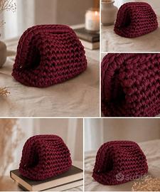 Clutch Lycra  Elasticizzata Bordeaux