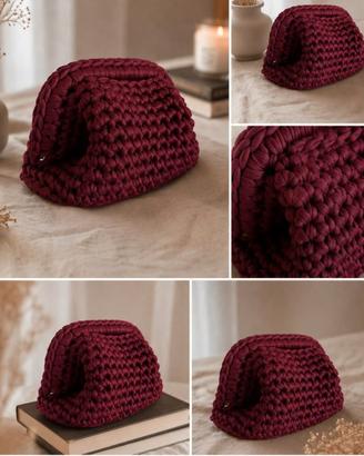 Clutch Lycra  Elasticizzata Bordeaux