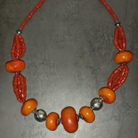 collana ambra e corallo vero 