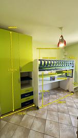 Cameretta MORETTI COMPACT a soppalco per ragazzi