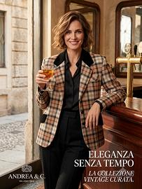 Blazer Vintage 100% lana con collo in velluto nero