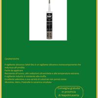 25 cartucce di silicone acetico trasparente