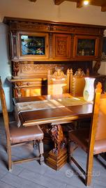 Sala rinascimentale in legno Massello