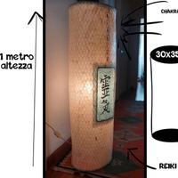 lampada scultura Reiki su carta riso