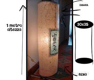 lampada scultura Reiki su carta riso