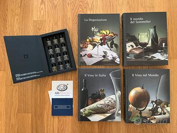 Libri corso Sommelier AIS e box essenze
