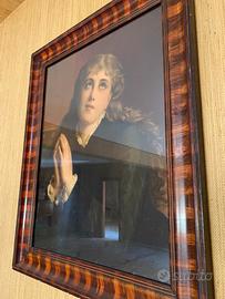 Quadro antico “Fanciulla in preghiera”