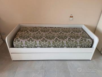 Letto singolo con secondo letto estraibile