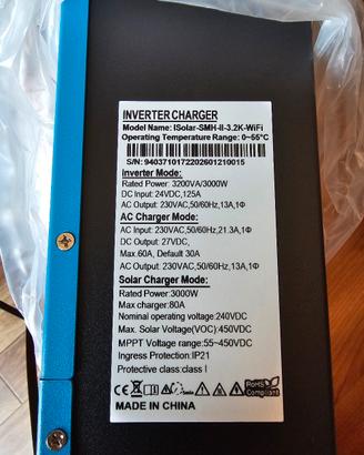 Inverter ibrido Easun SMH-II-3.2K- Wifi