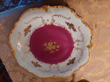 Piatto da torta rosenthal vintage bordo oro 18 kt