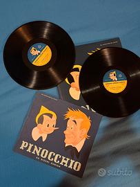 PINOCCHIODischi Durium 1960Libro+2 Vinili 33 Giri