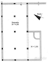 Deposito di 160 mq con altezza 4.5 m ficarazzi