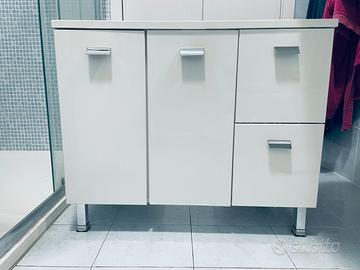 Mobile bagno moderno bianco lucido (prezzo 60€)
