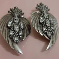 Orecchini donna vintage, a forma di foglia.