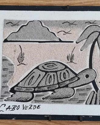 Quadro di Capo Verde fatto a mano con la sabbia
