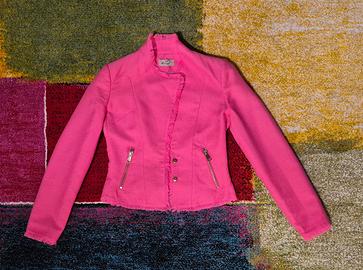 Giacca in cotone, rosa fucsia, maniche lunghe, 42