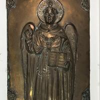 Bassorilievo santo vincenzo bronzo antico