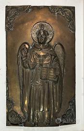 Bassorilievo santo vincenzo bronzo antico