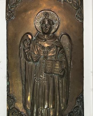 Bassorilievo santo vincenzo bronzo antico