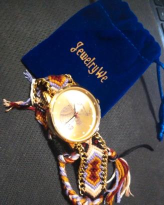 Orologio ELEFANTE con braccialetto annodato etnico