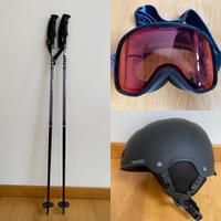 Set Accessori Sci Wedze – Casco, Maschera, Bastoni