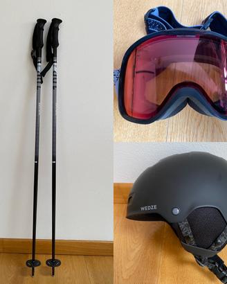 Set Accessori Sci Wedze – Casco, Maschera, Bastoni