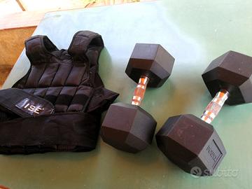 MANUBRI 2X20 Kg E GILET CON PESI