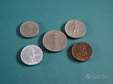 Lotto 5 monete Vaticano