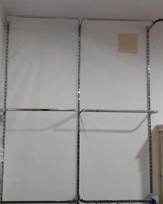 montanti per negozio cromato 