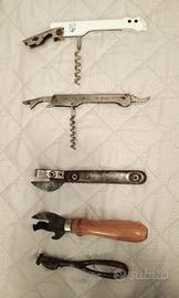 Cinque vecchi apriscatole - apribottiglie vintage