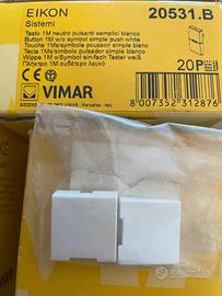 VIMAR EIKON 20531.B TASTO 1M NEUTRO PULSANTI SEMPL