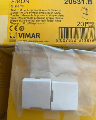 VIMAR EIKON 20531.B TASTO 1M NEUTRO PULSANTI SEMPL