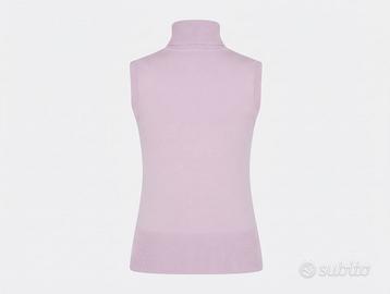 Top smanicato collo alto lilla Piazza Italia M