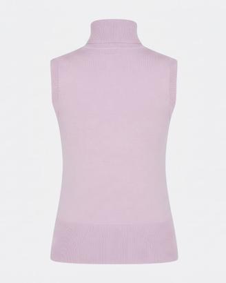 Top smanicato collo alto lilla Piazza Italia M