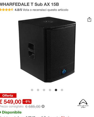 WHARFEDALE T Sub AX 15B