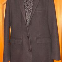 cappotto nero in lana taglia M 48