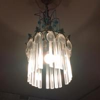 lampadario anni 70 con pezzi mancanti