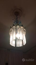 lampadario anni 70 con pezzi mancanti