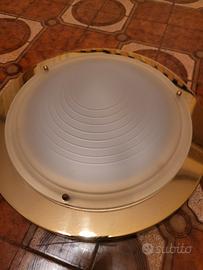 plafoniera bordo dorato