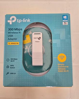 Chiavetta Wi-Fi TP-Link TL-WN821N 300Mbps Nuova 