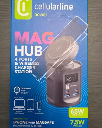 Cellularline Mag Hub - Stazione di ricarica 5-in-1