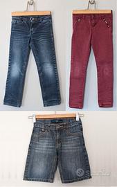 3 pantaloni bimbo 6 anni: 2 jeans + shorts