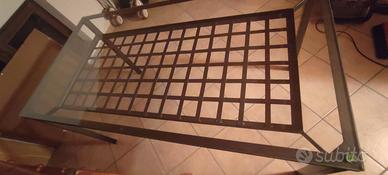 Tavolo vetro e ferro