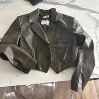 Giacca ecopelle Verdone verde cachi jijil tg 40