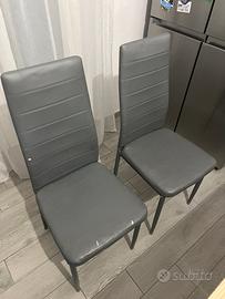 6 Sedie da cucina eco-pelle