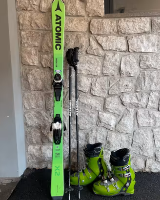 Kit completo sci ragazzo 150cm